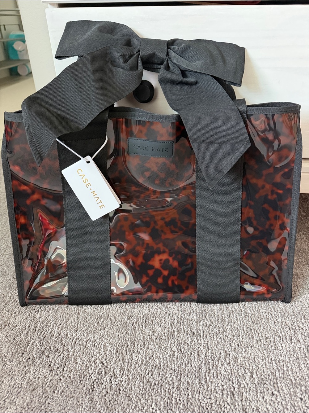 case-mate Tortoiseshell Bow Jelly Tote - Picture 4 of 6